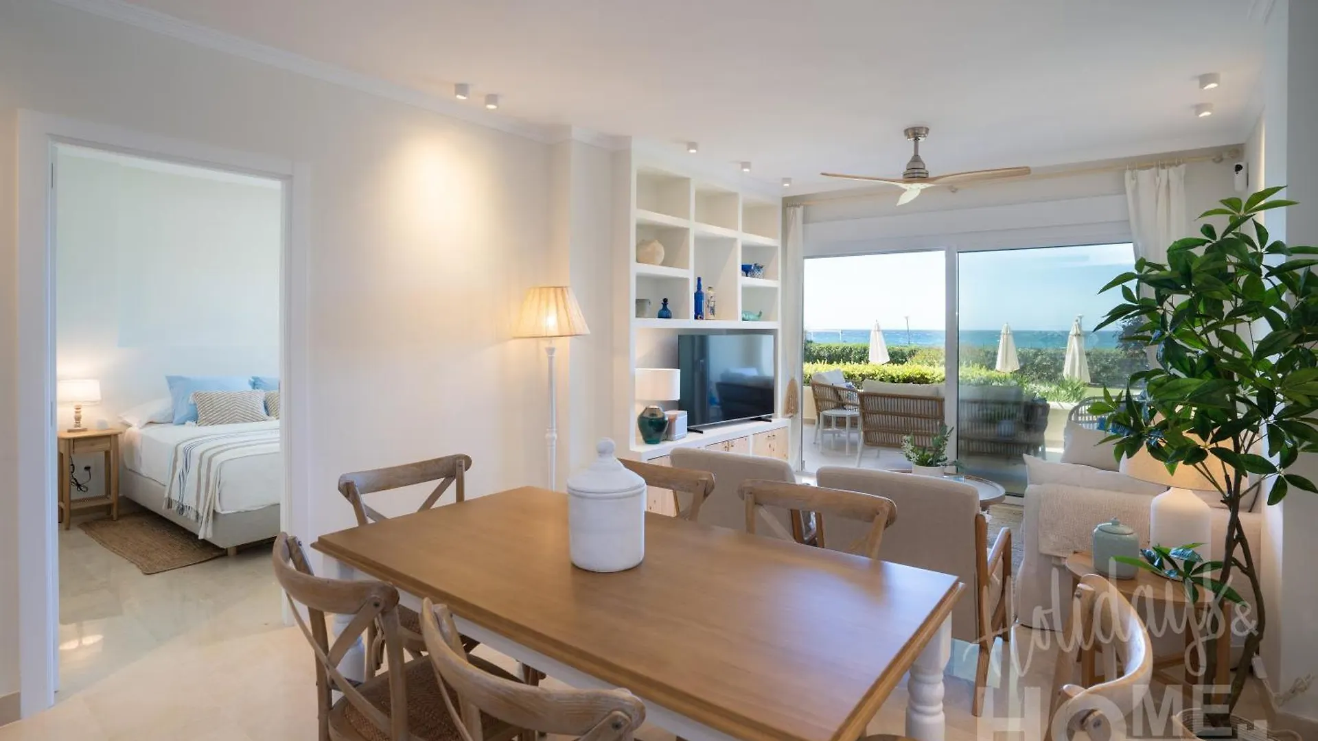 Apartment Beachfront Complex Neptuno III , Sea Views, Pool And Garden,Elviria Marbella Spain