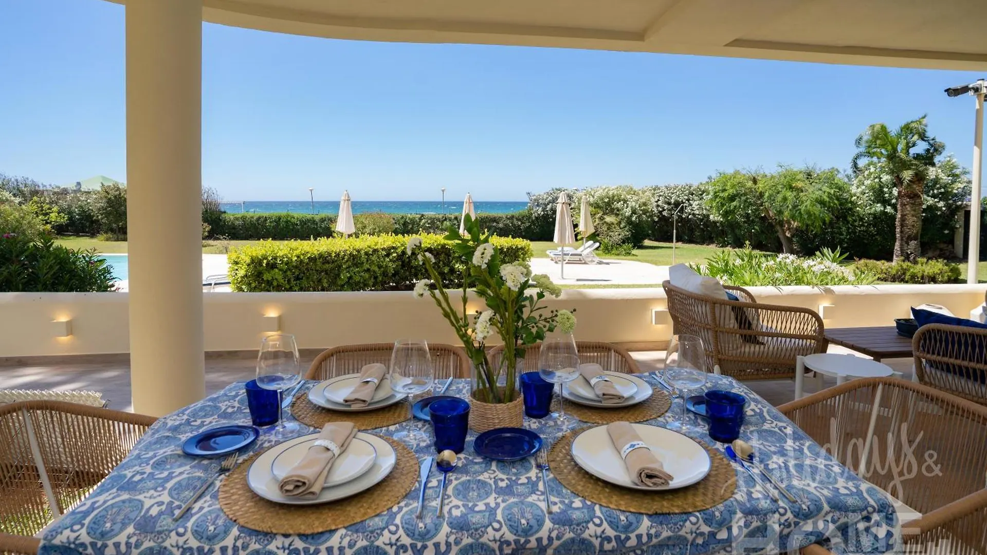 Apartment Beachfront Complex Neptuno III , Sea Views, Pool And Garden,Elviria Marbella